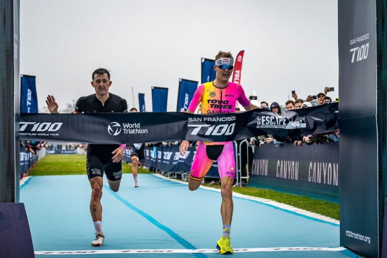 Marten Van Riel zvítězil ve strhujícím finiši sprintu na T100 San Francisco